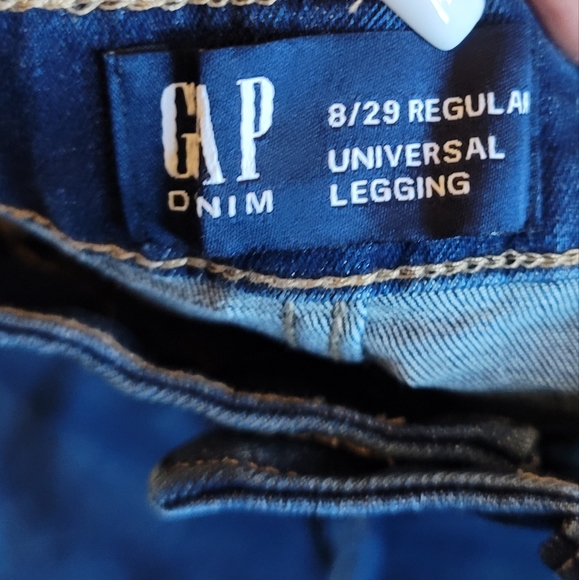 Gap Denim Dark Wash Regular Universal Denim Leggings 8 - Picture 3 of 10
